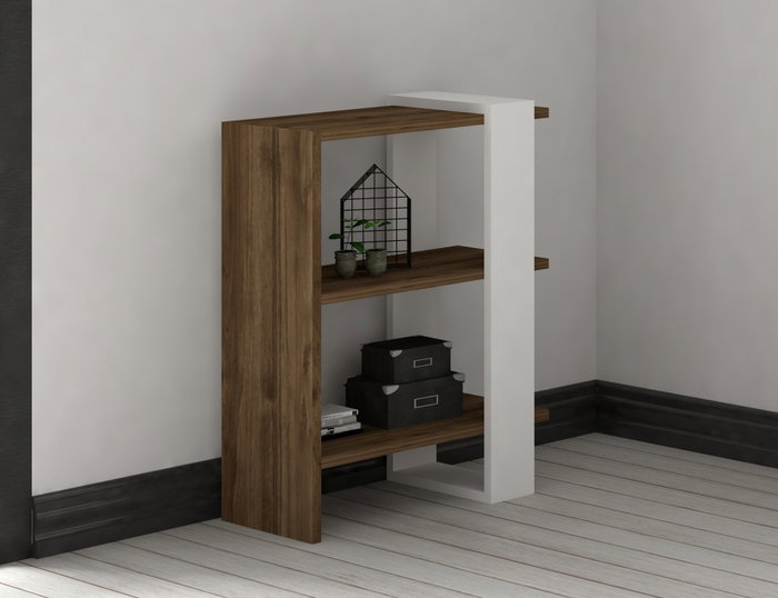Hanah Home Gaye Conjunto de Muebles de Salón Nogal y Blanco